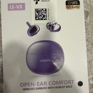 Vodyfu Purple Wireless Earbuds with Robust Bass